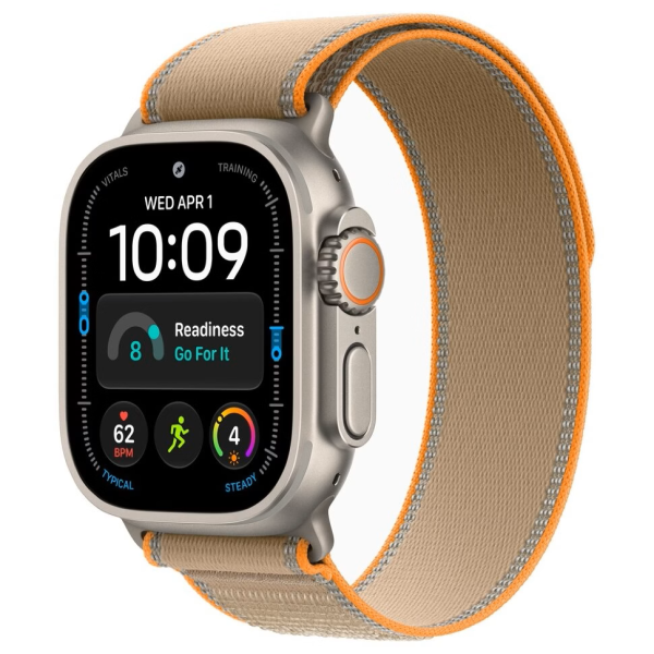 Apple Watch Series Ultra 4 49mm Natural Titanium Case with Sand Trail Loop S/M